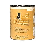 catz finefood N° 7 Rind & Kalb Feinkost Katzenfutter nass, verfeinert mit Aprikose & Ananas, 6 x 400g Dosen