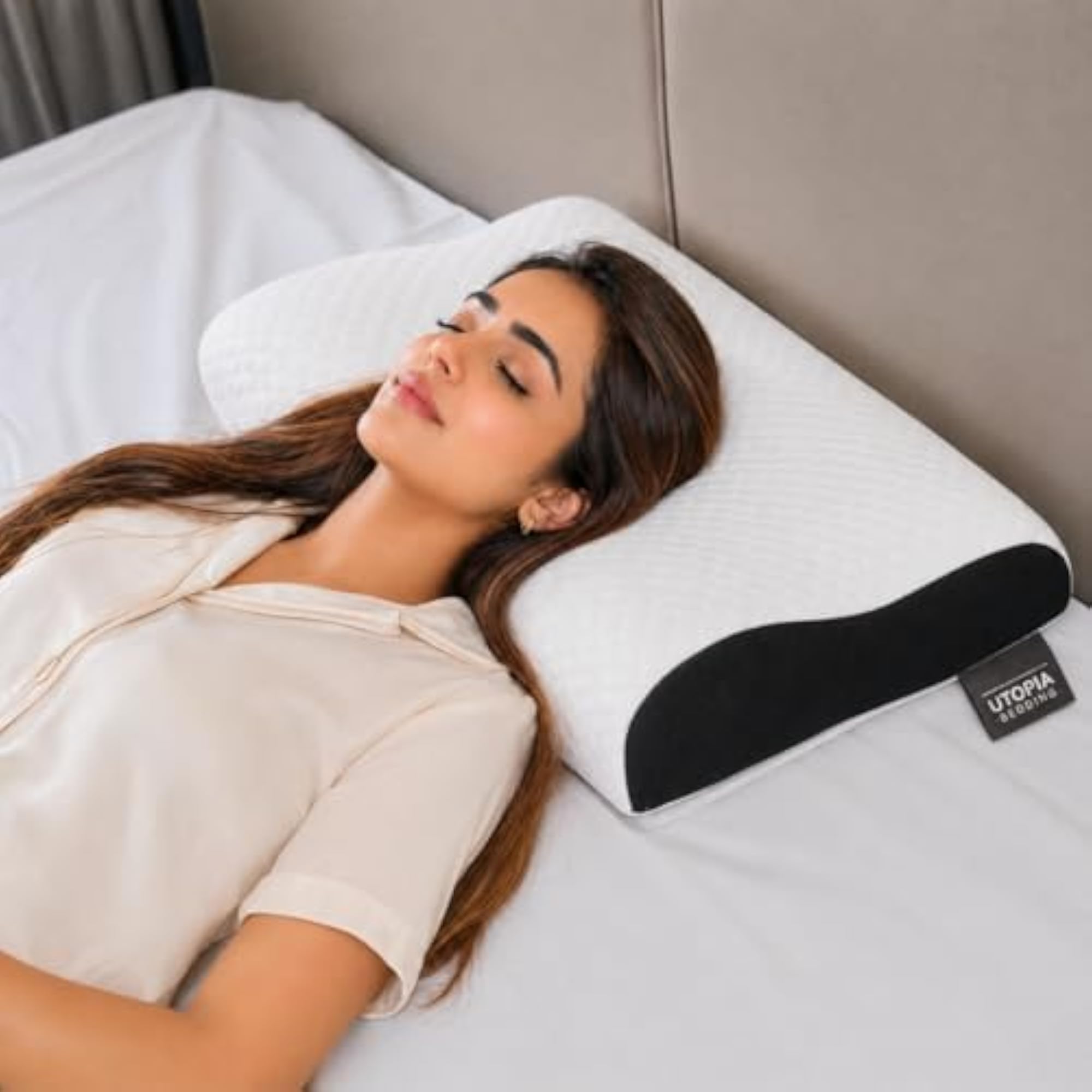 Memory Foam Cervical Neck Pillow, Pain Relief & Posture Support