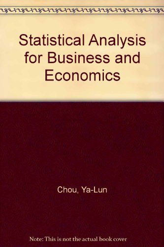 Statistical analysis for business and economics 0444013016 Book Cover