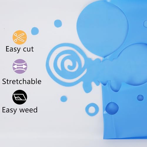 Image of guangyintong Sky Blue Heat Transfer Vinyl HTV Rolls, 12 inch x 5ft Sky Blue Iron on Vinyl for T Shirts, Glossy Surface HTV Vinyl for All Cutter Machine Easy to Cut & Weed for Heat Vinyl Design