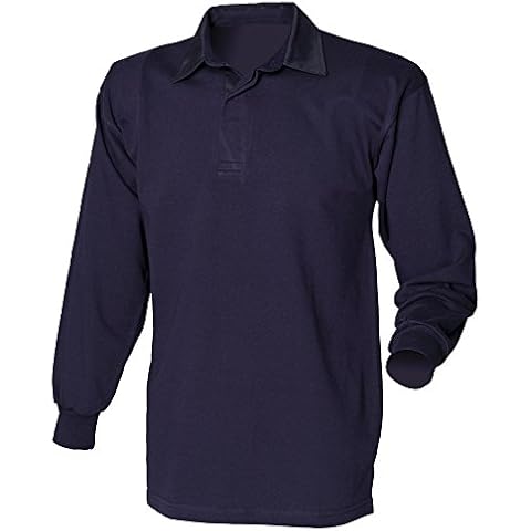 Front Row Long Sleeve Rugby Shirt in Navy Cover