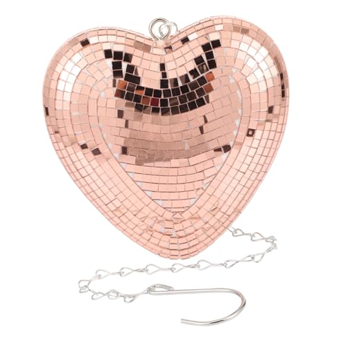 LABRIMP Palla da Discoteca Forma Vetro Rosa Decorazione per Feste Matrimonio Bar Club e Interni Ed Esterni