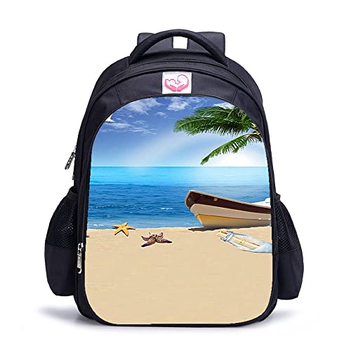 Sac à dos classique 16 pouces paysage marin pour adolescents