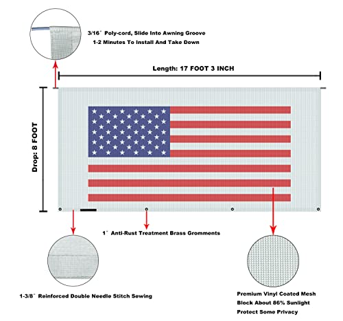 Image of RV Awning Mesh Sun Shade Screen for Motorhome Camper Trailer Sunshade