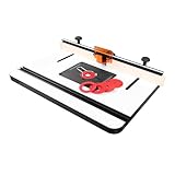 Fulton Woodworking Tools 24'x 32' Premium Router Table Top with Fence, 1-3/8' Thick MDF Router Tabletop Package with Plate & 5 Interchangeable Insert Discs