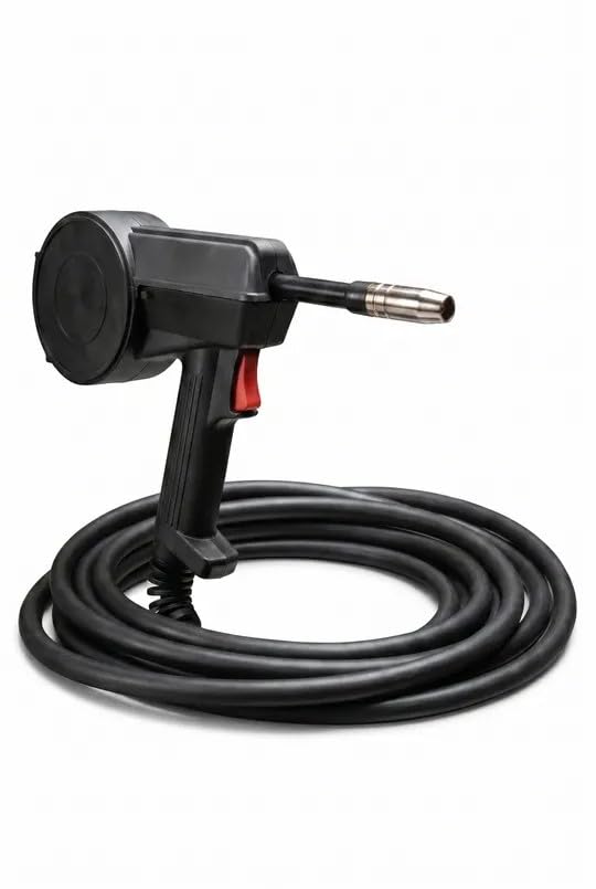 Mig spool gun with 25 lead fits Harbor Freight Vulcan 220 Omnipro and 215 mig max. Our gun is 25 feet long compared to HF which is only 10 feet long! Reach anywhere in your workshop!