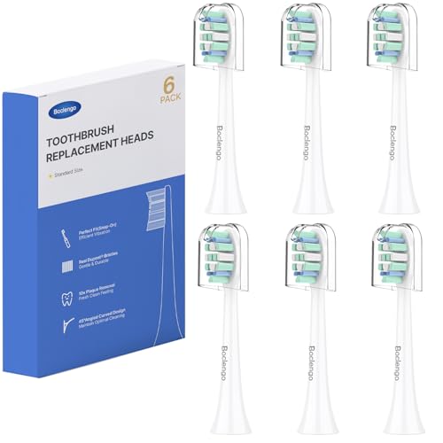 Boclengo Toothbrush Heads for Philips Sonicare Replacement Heads G2 C2 C1 4100 Electric Replacement Brush Head Compatible with Phillips Sonicare Brush C2 G2 C1 for Philips Sonic Care Toothbrush 6 Pcs