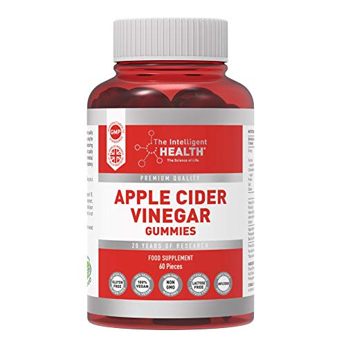 Apple Cider Vinegar Gummies - ACV Food Supplement - 60 Pieces - Vitamins for Weight Loss - Vegan&Non-GMO Premium Quality by The Intelligent Health