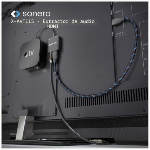 Extractor de audio HDMI 4K Sonero AVT115 negro para separar sonido digital 3