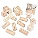 PandaHall Porte-Cartes en Bois 18pcs 3 Styles Porte-numéros de Table en pin Supports de Signe de Colonne de Rectangle de Cube pour la fête de Mariage Dîner Maison Affichage de Photos Carte de Visite