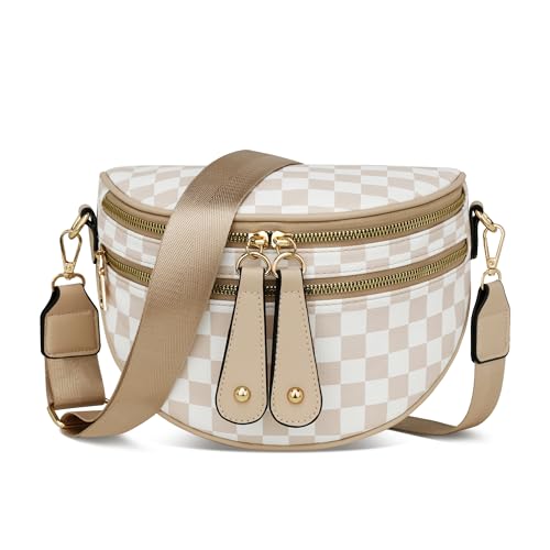 Image of KKXIU Crossbody Sling Bag for Women Trendy Fanny Pack Vegan Leather Chest Bag | Trendy