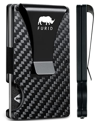 furid Money Clip Wallet, Slim Carbon Fiber Wallet, Minimalist Wallet For Men, Credit Card Holder Wallets for Men Gift