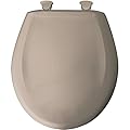Bemis 200SLOWT 068 Lift-Off Plastic Round Slow-Close Toilet Seat, Fawn Beige