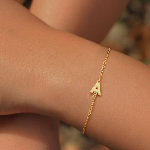 Turandoss Gold Initial Bracelets for Girls Women Jewelry Gifts - 18k Gold/Silver Plated Letter Initial Bracelet Dainty Gold Bracelets for Women Initial Bracelets for Teen Girls Gifts Trendy Stuff2