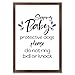 Wengbeauty Sleeping-Baby-Protective-Dogs-Please-Do-Not-Ring-Bell-Or-Knock Sign Wood Framed Sign Wall Art Plaque Sign for Home Wall Decor 8 x 12 Inch