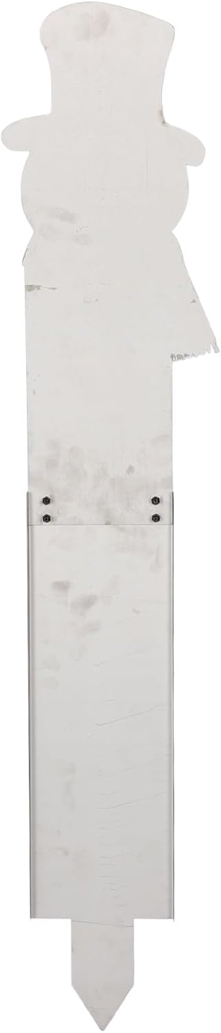 Snowflake Snow Gauge Outdoor 24 Inch, Stainless Steel Snowfall Measuring Gauge, Easy to Install, Accurate Scale, Outstanding for Yard Christmas Decoration and