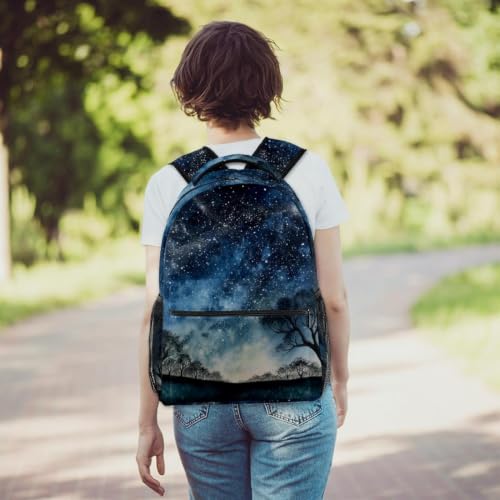Mochila impermeable con diseño del espacio para llevar libros y laptop seguros 6