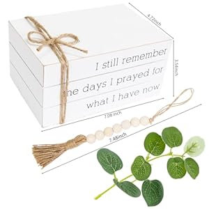 Decorative Books for Home Decor, Faux Books for Table Decor,Rustic Farmhouse Decor Books for Shelf Coffee Table Mantle Decor, Fake Books with Wood Beads String (I Still) Decorative Books for Home Decor Faux Books for Table DecorRustic Farmhouse Decor Books for Shelf Coffee Table Mantle Decor Fake Books with Wood Beads String I Still