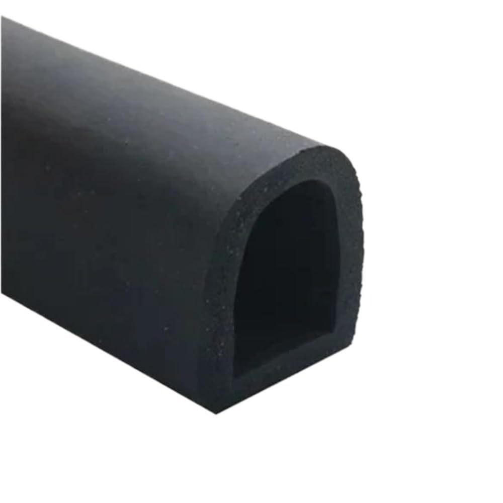Tira de sellado autoadhesiva en forma de D de 1 metro, burlete de espuma de caucho EPDM tipo D for aislamiento acústico y a prueba de viento.(25mm*30mm)