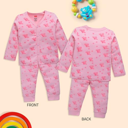 Image of LuvLap Baby Boys & Girls Full Sleeve100% Cotton Jhabla & Pyjama Sets Pack of 2