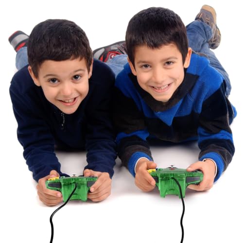 Image of KIWITATA 2 Pack Retro Wired N64 Remote Joystick Replacement Controller for Original N64 System Console Transparent Blue+Green