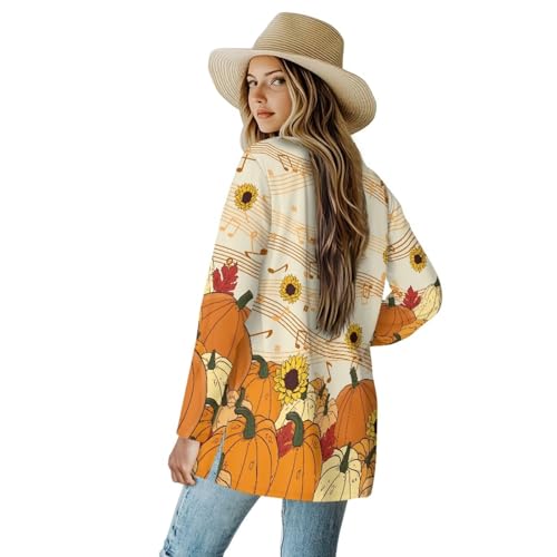 Image of Biyejit Women's Long Sleeve Open Front Cardigan Casual Loose Lightweight Cardigans with Pockets Drape Cardigan