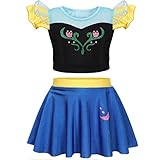 ZaisuiFun Badeanzug Mädchen Zweiteilig Schwimmanzug Prinzessin Bademode Badebekleidung Kinder Schwimmkostüm, Farbe 7, 104-110(Etikette 110)