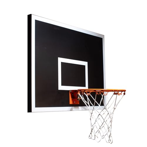 Image of CALIKIWIPROS Mini Basketball Hoop Set Pro League Decorative Solid Wood Wall Mount, Includes 9' Hoop & 5 mini Basketballs, Classic Look with Colors Matching Some pro Teams.