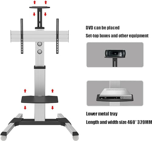 Soporte móvil para TV, carrito rodante para 40-70 pulg. miniatura 6