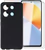 Funda para Infinix Note 30 VIP, [1 x Película Protectora de Vidrio Templado], Funda Suave Antigolpes, con Soporte Giratorio 360° para Infinix Note 30 VIP (6.78") - Negro No Toques 1