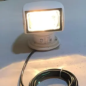 MERISHOPP Marine Remote Control Halogen Searchlight - 12V 100W 3200K 2500LM White Plastic Parts & Accessories | Boat Parts | Electrical & Lighting