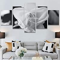 SIGNWIN 5 Panel Canvas Wall Art Botanical Chic Closeup Expressive Multicolor Photography for Home Decorations Ready to Hang - 60