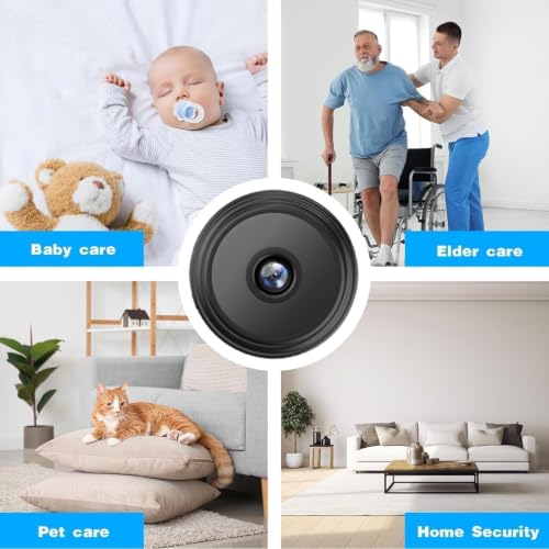 Image of WiFi Camera 360 Security Camera for Home Outdoor High HD Magnet Mini WiFi Magnetic Live Stream Light Vision IP Wireless 1080P Audio Video Hidden CCTV Maagna (1)