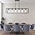 VINLUZ 6-Light Chandeliers Black Finished Farmhouse Dining Room Lighting Fixtures Hanging Industrial Modern Kitchen Island Pendant Lighting with Clear Glass Ceiling Lights for Restaurant Bar Hotel