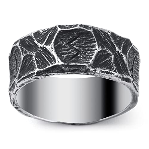 WESTMIAJW Bague viking pour homme avec runes nordiques - 9 mm - Taille Z + 1 Cover