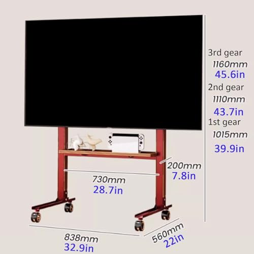 Soporte Móvil para TV con Ruedas y Ajuste de Altura miniatura 7