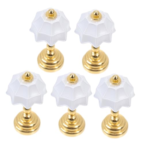 KONTONTY 5 Piezas Accesorios de casa de muñecas condujo lámpara Flexo Escritorio lampara de Escritorio decoración lamparas de pie luz del Piso de la casa de muñecas Muebles de Mini casa