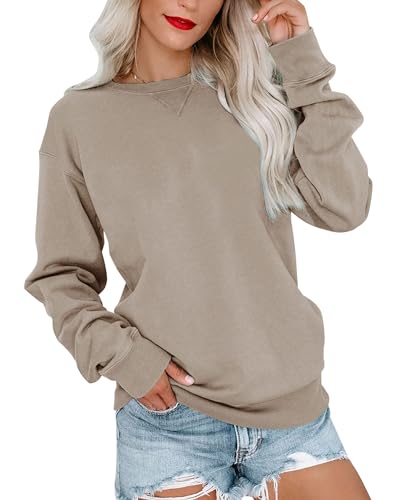 Bingerlily Womens Casual Long Sleeve Sweatshirt Crew Neck Cute Pullover