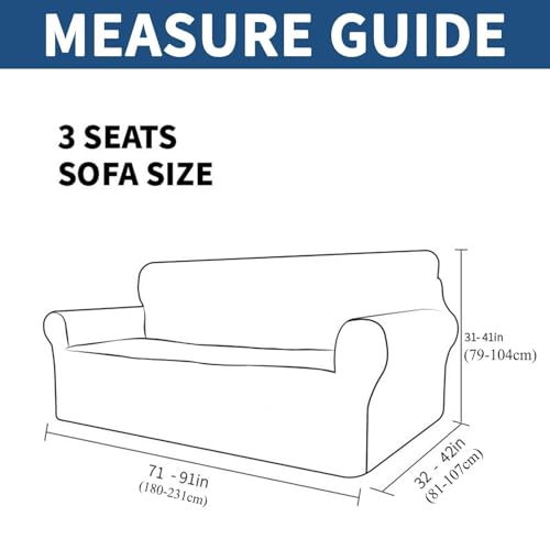 Housse de canapé extensible velours antidérapante fauteuil 1 place