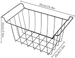 Freezer Baskets for Chest Freezer, Freezer Organizer Bins, 2 Pack Adjustable Hanging Deep Chest Freezer Organizer Freezer Wire Storage Basket for Refrigerator Shelves (15.35 * 7.87 * 7.87in)