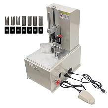 INTBUYING Electric Round Corner Cutter Machine 110V Corner Rounding Machine with R3 R4 R5 R6 R7 R8 R9 Seven Types Cutting Blade & Foot Pedal Heavy-Duty Fillet Paper Cutter for Name Card NoteBooks
