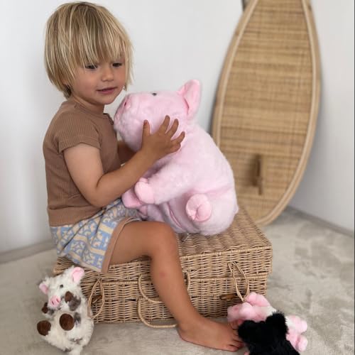 Image of Pig Stuffed Animal with 4 Baby Piggy Toys, Pink Pig Plush Set, 16 inch