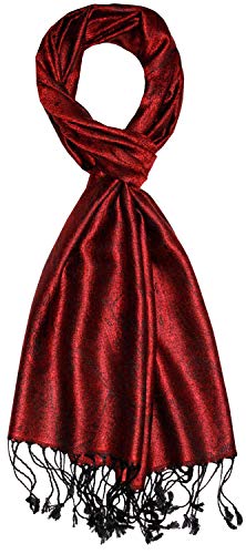 Bufanda de cachemir para hombre LORENZO CANA en color rojo y negro talla única