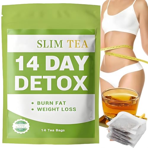 Binnan Té de 14 Días para Perder Peso, 14 Bolsas de Té para Perder Peso, Bebidas Adelgazantes, Té Quemagrasas Potente Para Adelgazar Fat Burner