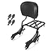 AUFER Upright Passenger Backrest Sissy Bar Luggage Rack Docking Hardware Kits With Back Rest Pad Compatible With For Harley Softail Low Rider FXLR FXLRS FXLRST Sport Glide FLSB 2018-Later