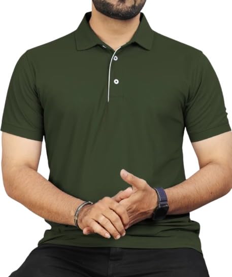 Image of T-Shirt for Men's | Regular Fit Polo Casual Stylish | Half Sleeve T Shirt