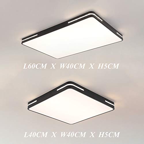Plafonnier LED carré sans scintillement à 3 couleurs réglables - 8