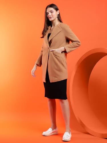 Image of KOTTY Womens Cotton Blend Standard Length Elegant Style Coat - Classic Style with Modern Detailing
