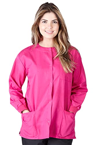 Natural Uniforms Warm Up Jacket-Hot Pink-3X-Large