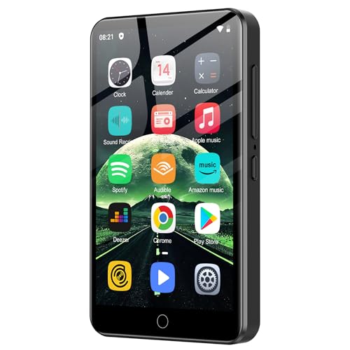 Image of 80GB MP3 Player with Bluetooth and WiFi, Android Music Player with Spotify, Pandora, Audible & Amazon Music, 4 inch Touch Screen MP4 Player for Kids, Portable HiFi Lossless Audio Player